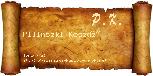 Pilinszki Kesző névjegykártya